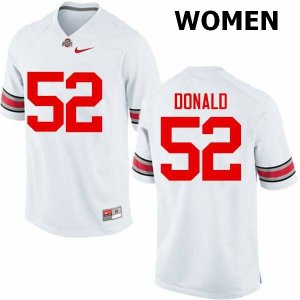 Women's Ohio State Buckeyes #52 Noah Donald White Nike NCAA College Football Jersey Hot Sale JBY8744YP